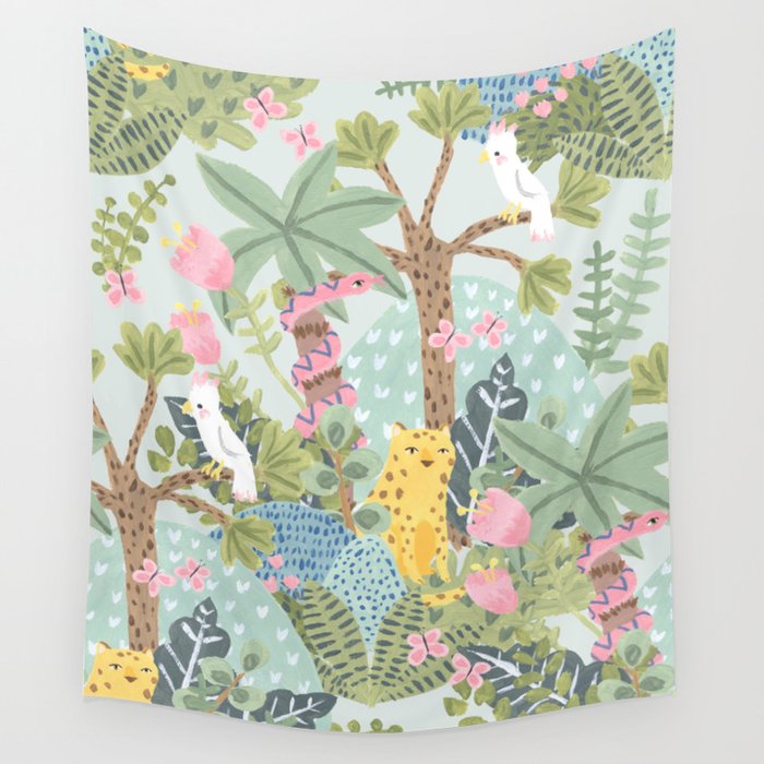 Junge flora Wall Tapestry