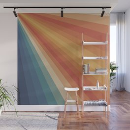 Retro 70s Sunrays Wall Mural