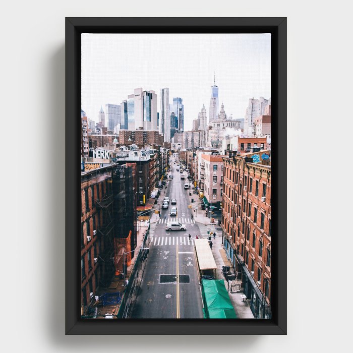 Lower Manhattan Framed Canvas