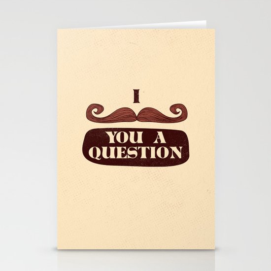I Mustache You A Question Stationery Cards