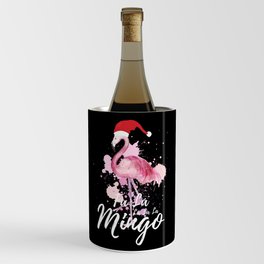 Fa La La La La Mingo Funny Christmas Flamingo Cute Wine Chiller