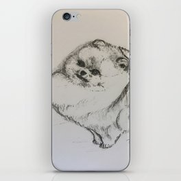 Pomeranian hand free drawing " Daniel" iPhone Skin