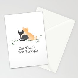Cat Thank You Enough Stationery Card