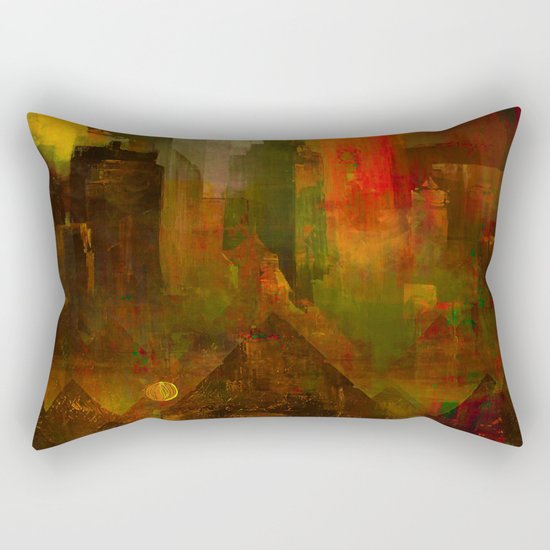 Pyramidal city Rectangular Pillow