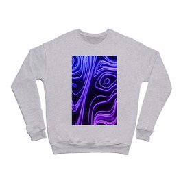 Neon Glow blue and purple lines, Cyberpunk Crewneck Sweatshirt