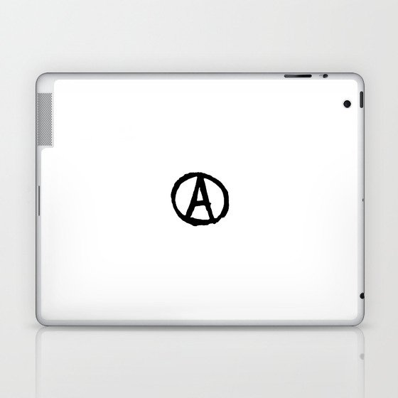 Symbol of anarchy bw Laptop & iPad Skin