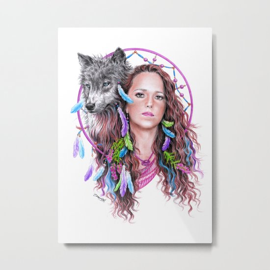 Heather Metal Print
