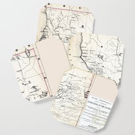 Northern California Map 1866 Coaster