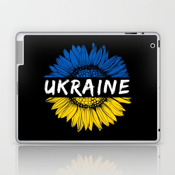 Peace for ukraine I stand with ukraine sunflower Laptop & iPad Skin