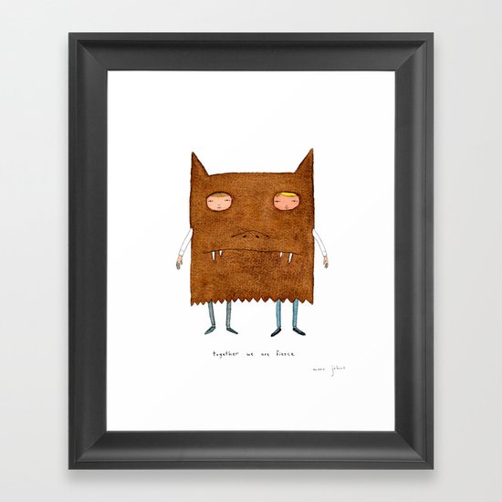together we are fierce Framed Art Print