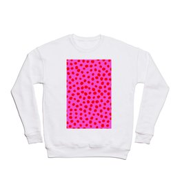 Keep me Wild Animal Print - Pink with Red Spots Crewneck Sweatshirt