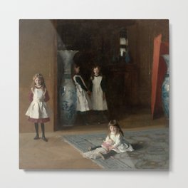 The Daughters of Edward Darley Boit by John Singer Sargent (1882) Metal Print | Curated, Painting, Famous, Portrait, Realism, Girl, Oil, Vintage 