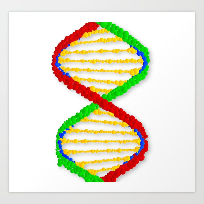 Twin DNA Strands Art Print