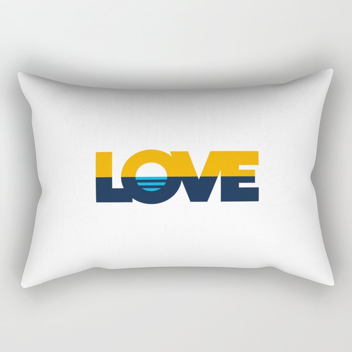 LOVE - People's Flag of Milwaukee Rectangular Pillow