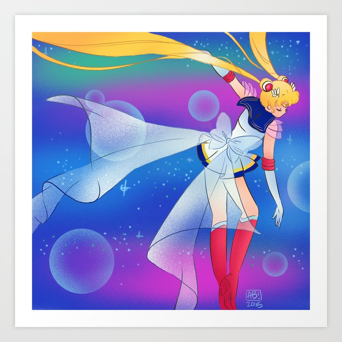 Beautiful Super Sailor Moon Art Print By Amandaboucher Society6