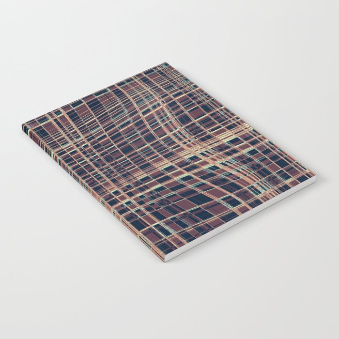 Distorted Optical Illusion Grid Line Notebook