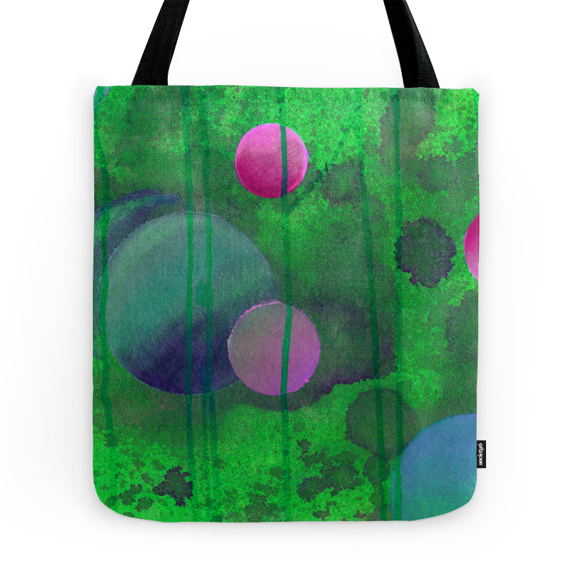 Greenish Sphere Tote Bag by ansho