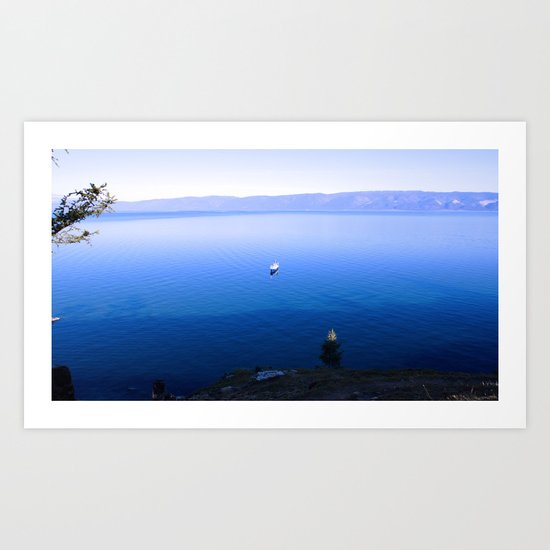Lonely Ship Art Print