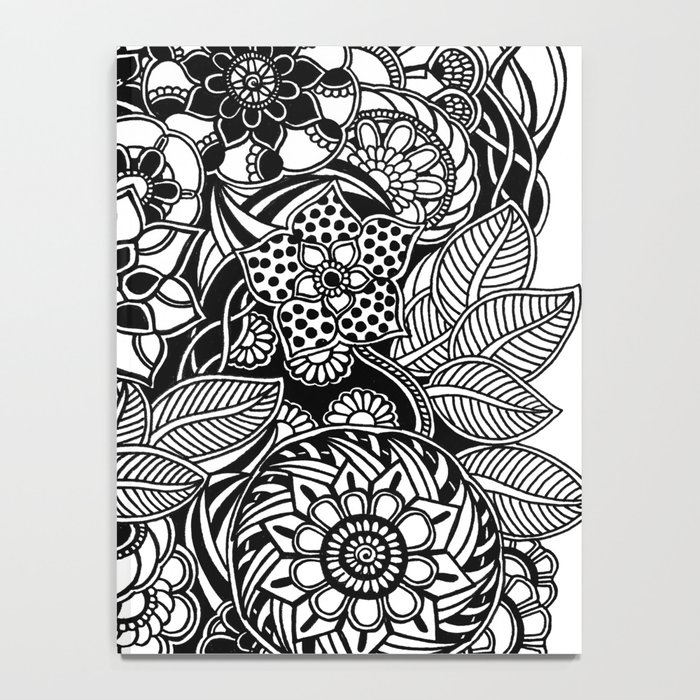 Taman sari 2 black and white doodle art notebook Taman sari 2 black and white doodle art notebook