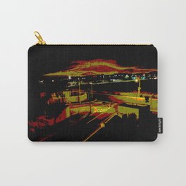 Don't stop. It's a sign. Stop street in the dark Carry-All Pouch | Nightstreets, Digital, Photo, Viewfromthetop, Stopsign, Digital Manipulation 
