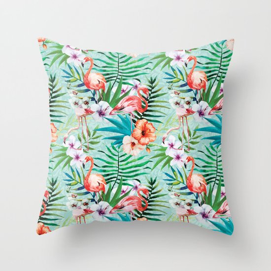 Tropical Summer 8 Throw Pillow by Juliana RW Society6