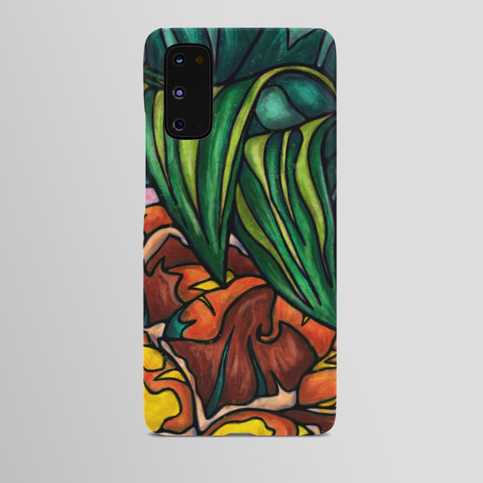 Vivid pineapple painting, exotic summer fruit pop art Android Case