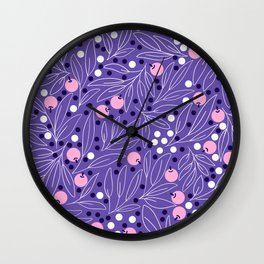 Seed Field-Purple Wall Clock