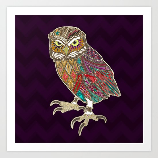 little brother owl Art Print