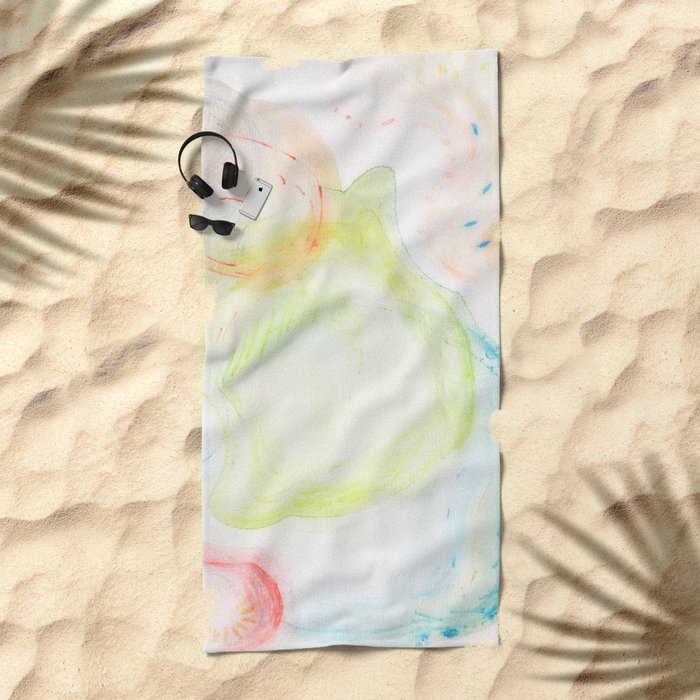 swirling bubbles beach towel