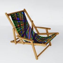 Rainbow Lines Pattern Design Sling Chair