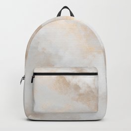 Elegant White Gold Pastel Gray Abstract Marble Backpack