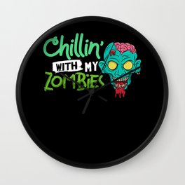 Scary Zombie Halloween Undead Monster Survival Wall Clock