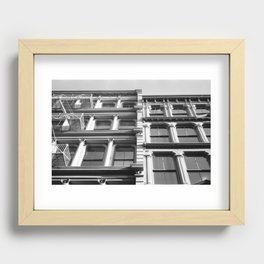 SoHo Buildings | New York City, Black and White Photography Recessed Framed Print