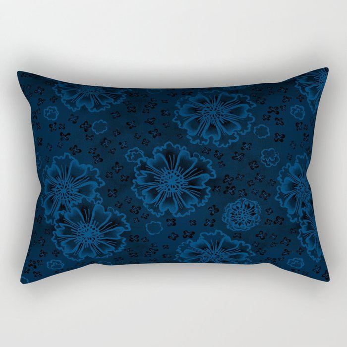 Licorice Smoothie Meadow Flowers Rectangular Pillow