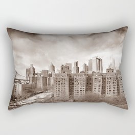 New York Sepia Rectangular Pillow