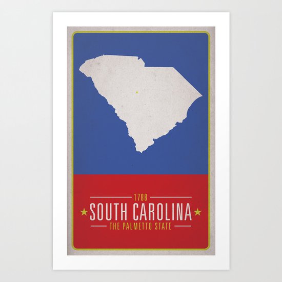 SOUTH CAROLINA Art Print