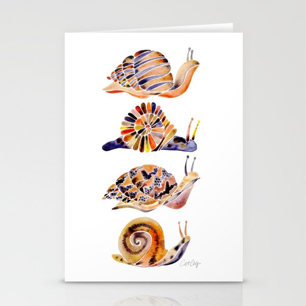 Snail Collection Stationery Cards
