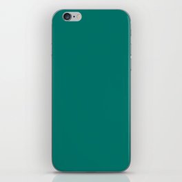Dark Turquoise Solid Color Pairs Pantone Sporting Green 17-5527 TCX Shades of Blue-green Hues iPhone Skin
