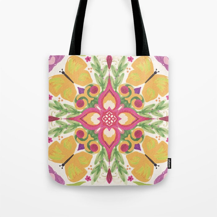 Floral mandala Tote Bag