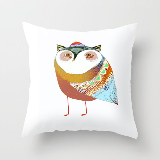 The Sweet Owl Throw Pillow