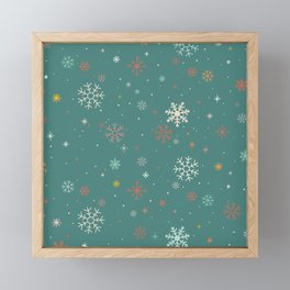 Colorful snowflake Framed Mini Art Print