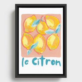 Lemons - Le Citron Framed Canvas