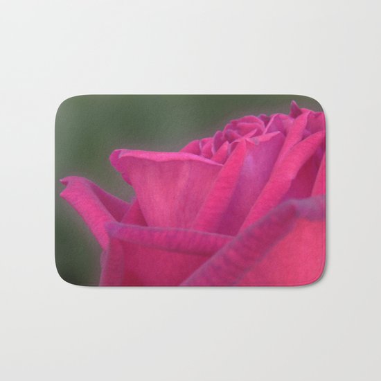 Pink rose flower Bath Mat
