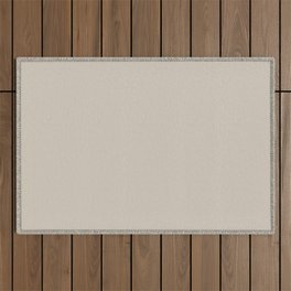 Neutral Light Taupe Khaki Single Solid Color / Hue Matches Sherwin Williams Accessible Beige SW 7036 Outdoor Rug