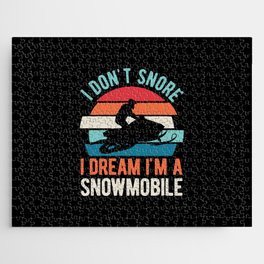 Funny Snowmobile Lover Jigsaw Puzzle