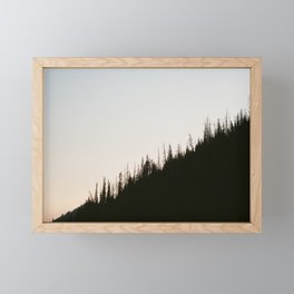 Alpine Silhouette at Sunset Framed Mini Art Print