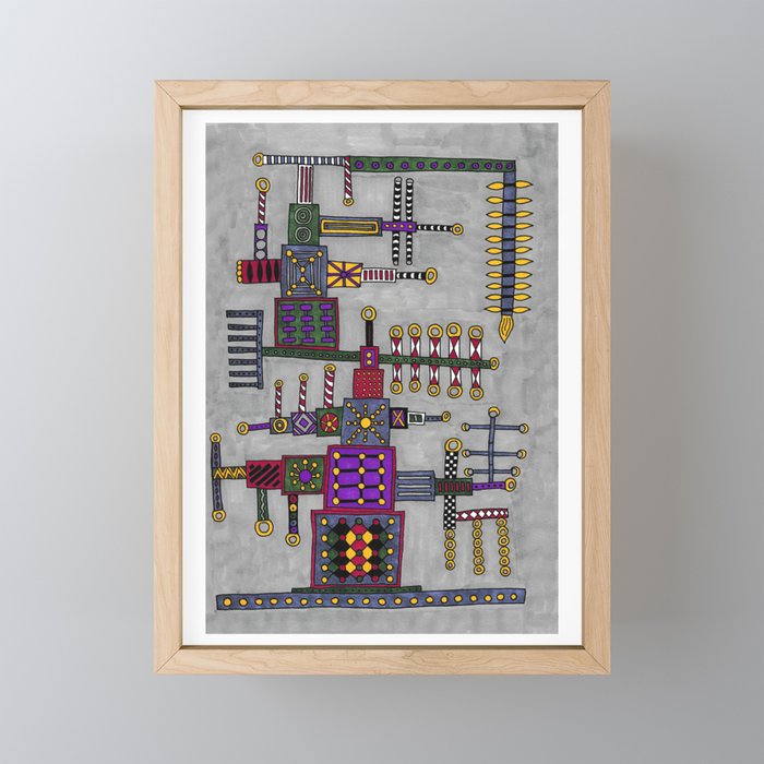 Circuit Board Framed Mini Art Print