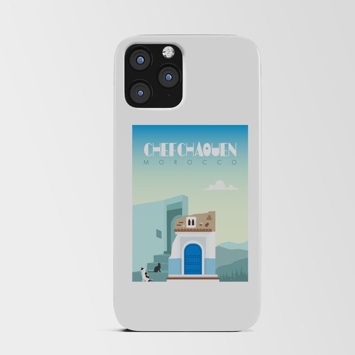 Chefchaouen city Poster, Morocco travel poster, morocco landmark, Visit morocco iPhone Card Case