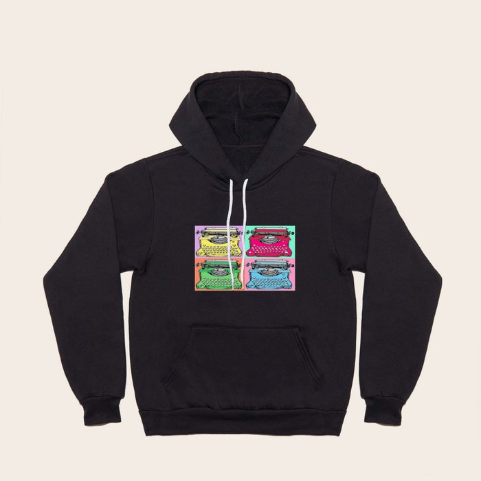 Warholized old style typewiter vintage Hoody by Travels Books