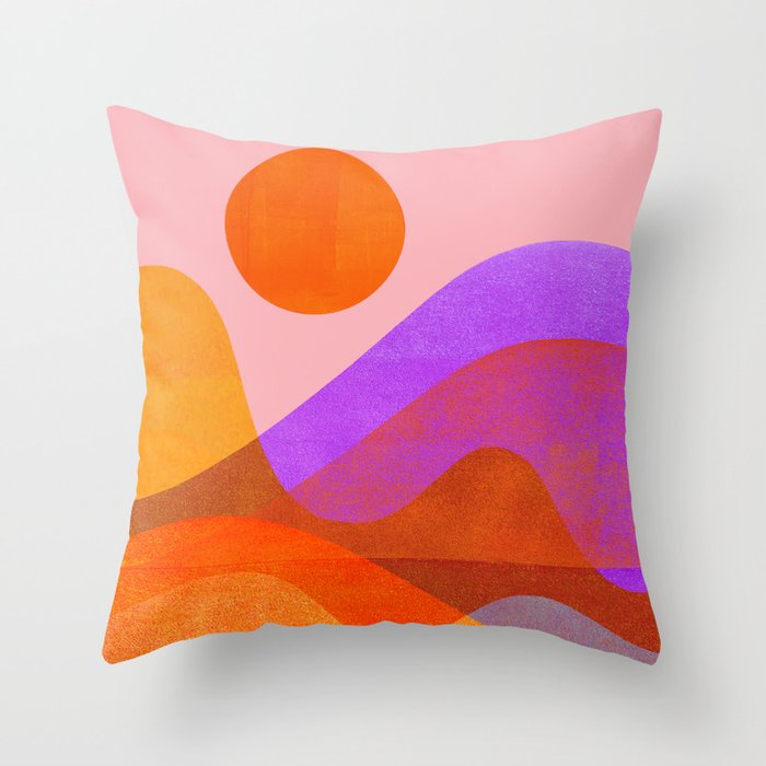 Abstraction_OCEAN_Beach_Wave_Minimalism_001 Throw Pillow